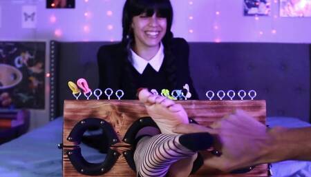 Wednesday Tries the Stocks