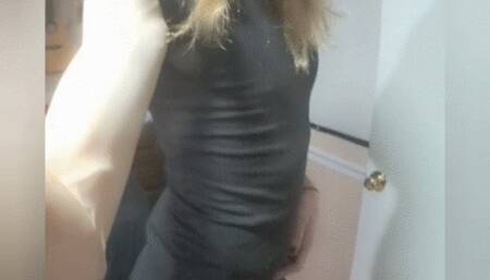 Sissygasm on big fist dildo!