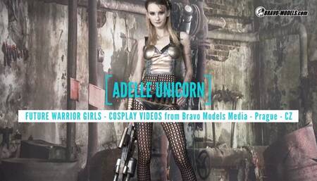 371 - 2D4K - Adelle Unicorn - Future warrior girls series - cosplay cyberpunk solo girls masturbations