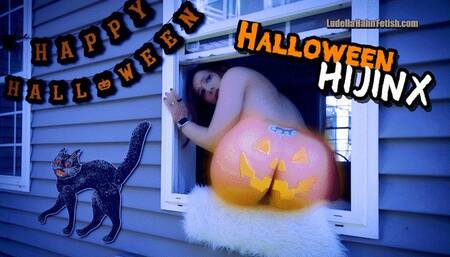 Halloween Hijinx - aka Ludella’s GREAT Swollen PUMPKIN - Lots of Spanking and Paranormal Pranking - Slapstick Butt Pranks with ENF - HD MP4 1080p