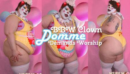 BBW Clown Domme Demands Body Worship - WMV