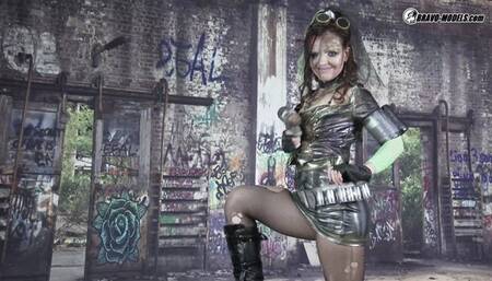 445 - 2D 4K - Andrea - Future warrior girls series - cosplay solo girls masturbations