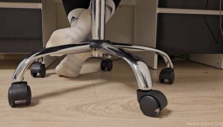 Unaware Giantess Working on Laptop Behind View