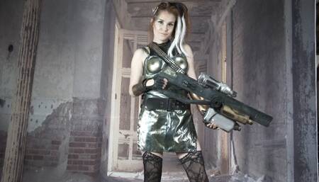 437 - 2D 4K - Kaira Love re hair teen babe - Future warrior girls series - cosplay solo girls masturbations