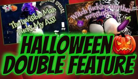 Witchy compilation, letting the invisible man fuck my ass after a blowjob in the woods, follwed by me riding an invisible monster cock, witch, spooky, bbw, cosplay, halloween, invisibleman, masturbate, dildo, cleardildo, shavedpussy, hugedildo, fantasy, c