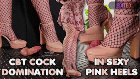 CBT Domination in Sexy Pink Heels, Bootjob and Kicking (Edited Version) - TamyStarly - Shoejob, Ballbusting, Trample, Trampling, Stomp, High Heels