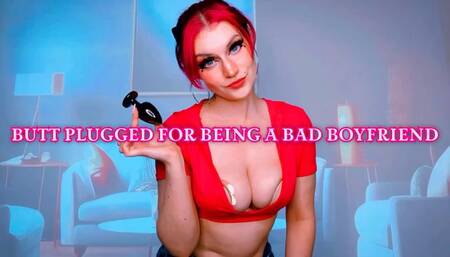 Butt Plugged for Being a Bad Boyfriend