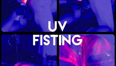 Anal play with UV lube, 4K, FISTING, DOUBLE FISTING
