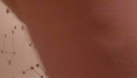 BBW LATINA with belly hang showers and sings 20 minutes