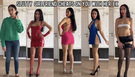 Shy girlfriend turns into a slut and cheats on you