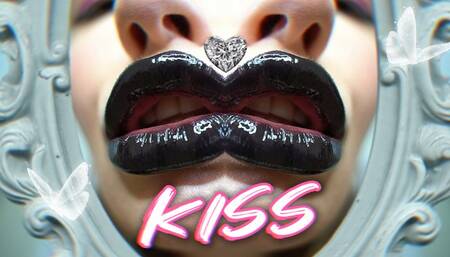 Kiss a gothic girl from the mirror