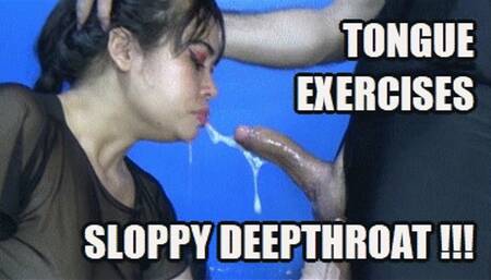 DEEP THROAT SPIT FETISH 231020H2 VIOLET THROAT FUCKING TONGUE TRAINING FOR SLOPPY DEEPTHROAT + FREE SHOW HD MP4