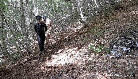 Boot domination: lick my muddy boots crawling naked in the mountain