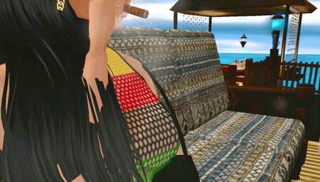 Smoking my HUGE cigar