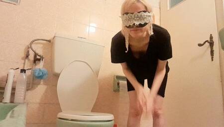 Emetophilia porn , small blonde girl vomits