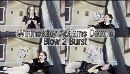 Wednesday Addams does a Blow 2 Burst