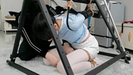 XY Bondage 125-Cheerleader moans all the way to orgasm