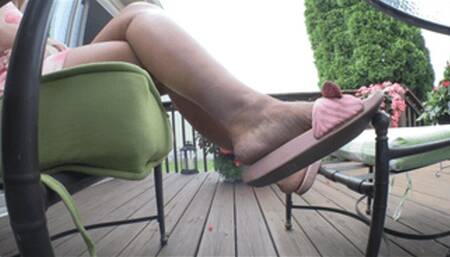Relaxing Outside With Pink Sandals, 2nd