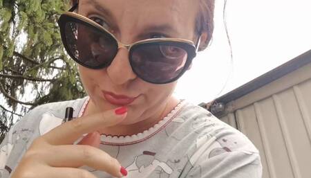 Farting in pajamas in a public garden 1080HD