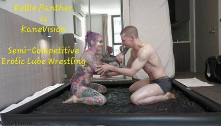 Kellie Panther vs KaneVision Semi Competitive Erotic Lube Wrestling
