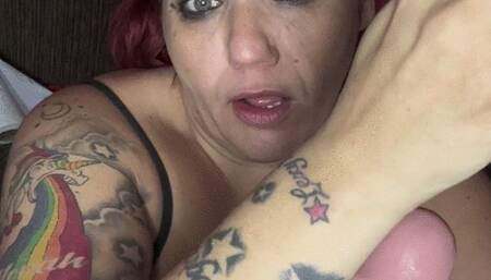 Help Me Stretch Her Pussy Out With A Giant Dildo