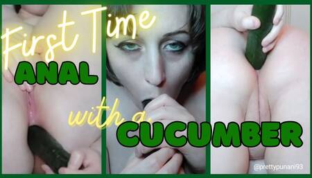 First Time Anal with Cucumber