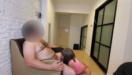 ThaiSprite Chair Blowjob and Facial