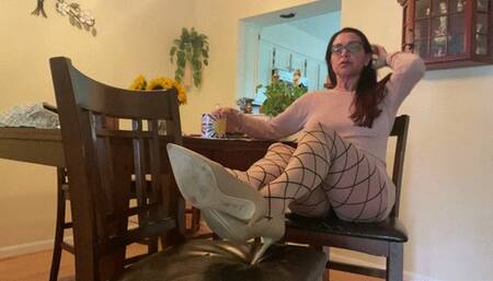 Pantyhose with lines mp4