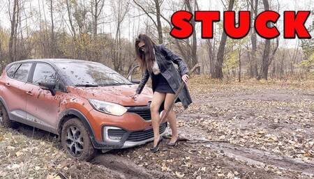 IRINA WAS STUCK IN THE FOREST IN THE MUD ON THE WAY TO WORK_PRO RES HDR 1080_ version 2 cam (full video 25 min)