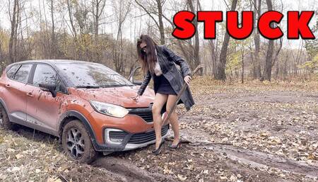 IRINA WAS STUCK IN THE FOREST IN THE MUD ON THE WAY TO WORK_PRO RED HDR_ version 2 cam (full video 25 min)