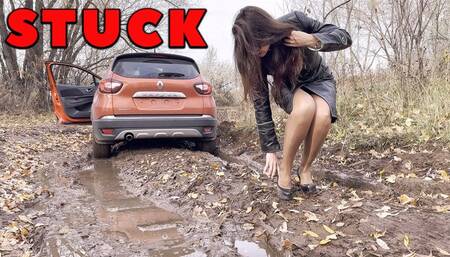 IRINA WAS STUCK IN THE FOREST IN THE MUD ON THE WAY TO WORK_PRO RED HDR_ version 1 cam (full video 25 min)