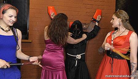 Lisa, Violetta and Xenia - Plague Doctor Whipping (Full HD)