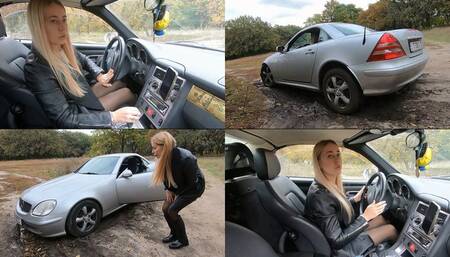 Anya gets stuck in a Mercedes and calls for help