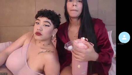 With my friend we make a hot group video call