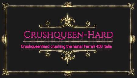 crushing hard the rastar Ferrari 458 Italia in wooden heel sandals and socks in jeans