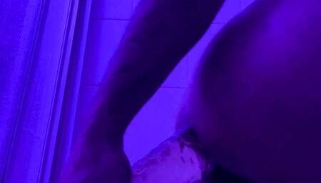 Dildo Riding in the Shower! Creampie