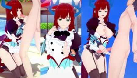 【エロゲーコイカツ！】YuGiOh! ドラゴンメイド・ティルル3DCG巨乳アニメ動画[Hentai Game Koikatsu!sunshine YuGiOh! Kitchen Dragonmaid]