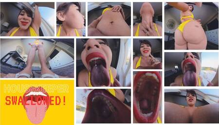 House Keeper Swallowed! Ft Enchantress Sahrye - 4K 360 VIRTUAL REALITY