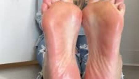 Lubbed For Your Lust: The Office Footjob Tease