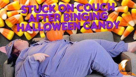 SSBBW Stuck on Couch After Binging Halloween Candy