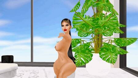 Doing Naked Yoga in my Bedroom