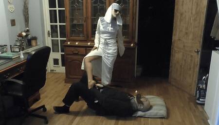 Teased and Wanked With The Sexy Nun's Heels