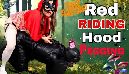 Red Pegging Hood - Bitchsuit Anal Fuck with Strap On
