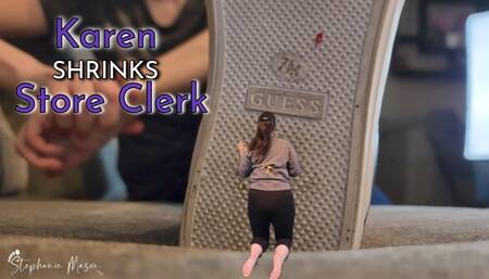 Giantess Karen Shrinks Store Clerk