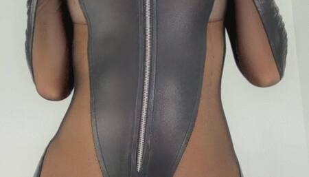 Catwoman zipper tease POV