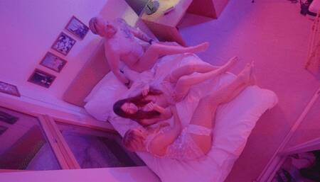 Real Sex Tape Threesome with Trans girl Sasha de Sade and Axel Truu