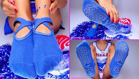 Blue Ballet Socks Tease by Majesty Natalie! KINKS: Cheerleader, Feet