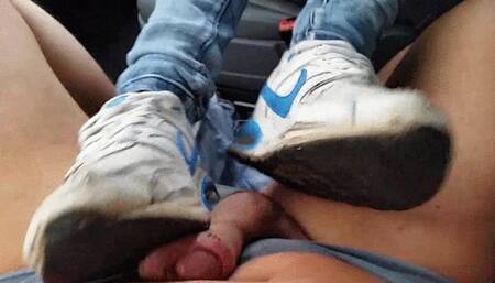 cock trampling with used Nike Command