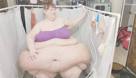 Soapy, slippery shower