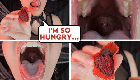 Eat Your Heart Out - Vore Giantess Countess Wednesday Turns You into Her Tiny Meal as You Watch Her Eating & Swallowing Hearts of Tinies - Ft Mouth Close Up, Biting, Chewing, Licking MP4 720p